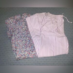 GAP cotton poplin pajama pants - 2 pairs